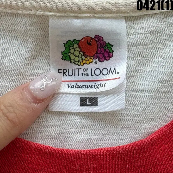 [BUNJANG] Fruit Of The Loom Swiss Ringer T-Shirt / Fruit Of The Loom 스위스 링거 티셔츠 L