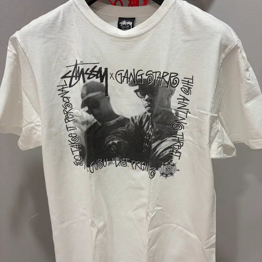 [BUNJANG] Stussy Gangsta Short Sleeve T-shirt White M / 스투시 갱스타 반팔 티셔츠 화이트M