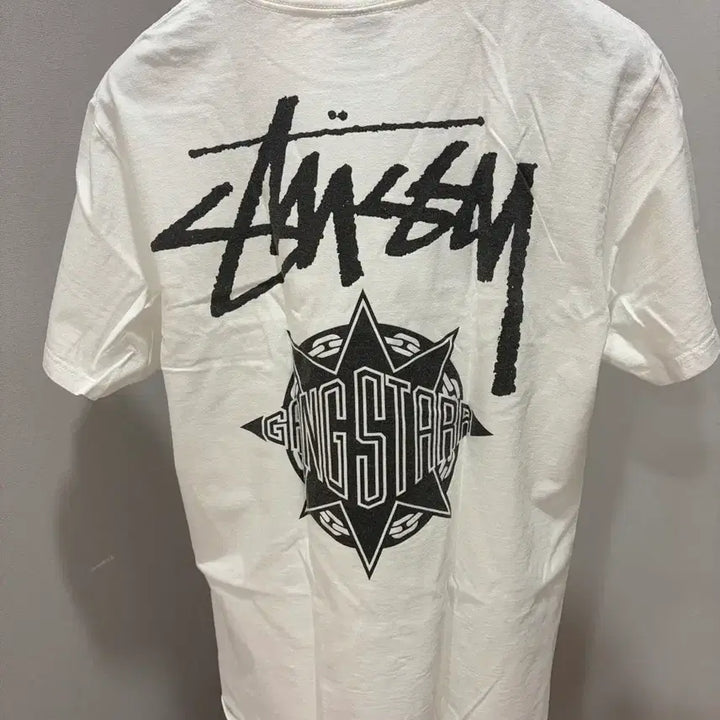 [BUNJANG] Stussy Gangsta Short Sleeve T-shirt White M / 스투시 갱스타 반팔 티셔츠 화이트M