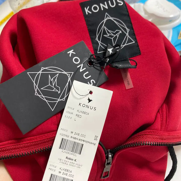 [BUNJANG] Corners Red Half Zip-up L / 코너스 레드하프집업L 호호상점