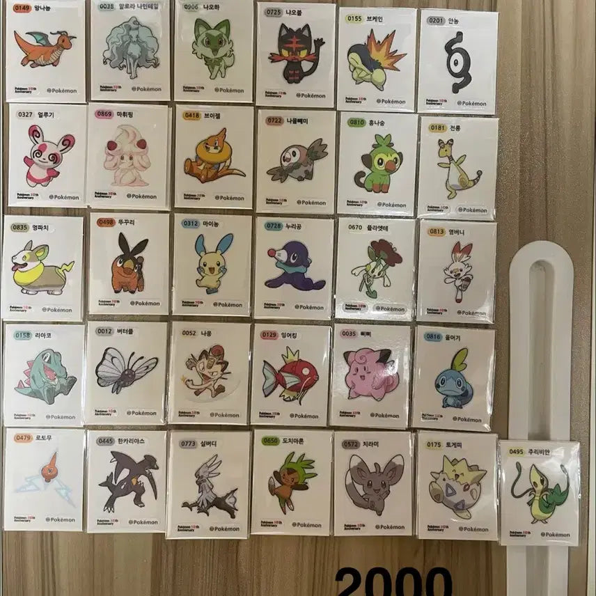 [BUNJANG] Pokemon 30th Anniversary Season 5 Sticker / 포켓몬 띠부씰 30주년 아트웍
