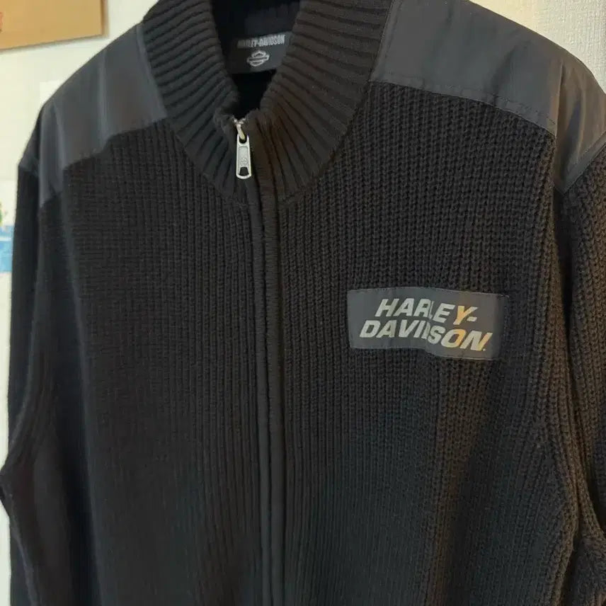[BUNJANG] Harley Davidson Willie G Skull Wool Knit Zip-up Black / [2XL]할리데이비슨 윌리 G 스컬 울 니트집업 블랙