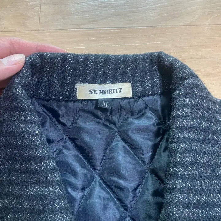 [BUNJANG] ST. MORITZ Wool Blouson Herringbone Jacket / ST. MORITZ 울 블루종