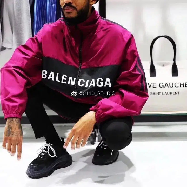 [BUNJANG] Balenciaga Poplin Oversized Windbreaker Jacket / 발렌시아가 정품 포플린 오버사이즈 바람막이 자켓