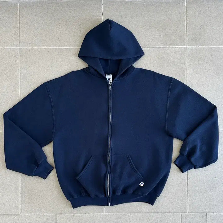 [BUNJANG] Russell Athletic Vintage Navy Hoodie L / 00s 빈티지 러셀 후드집업 네이비 L
