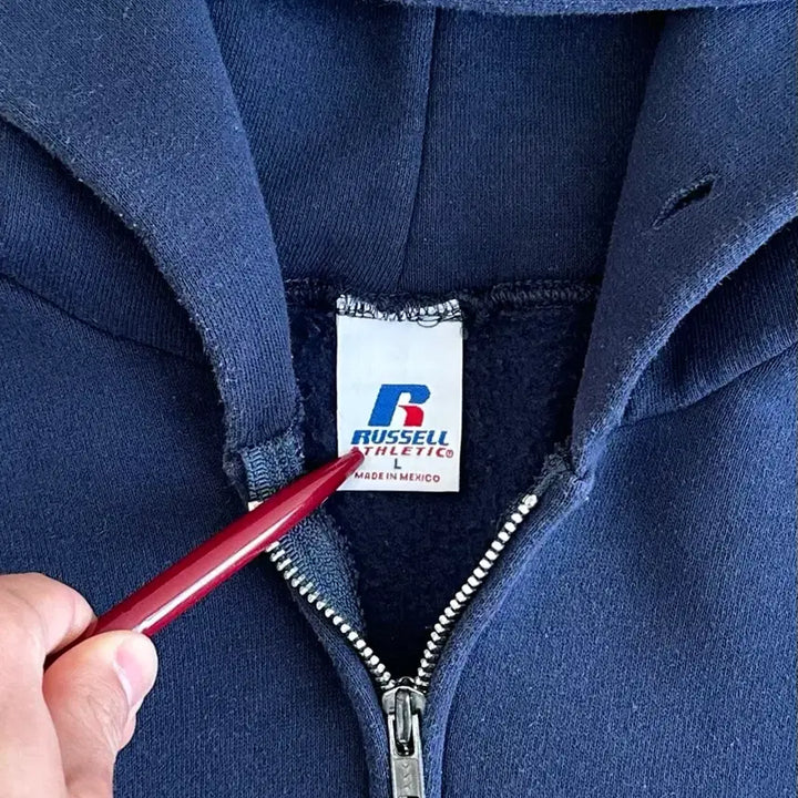[BUNJANG] Russell Athletic Vintage Navy Hoodie L / 00s 빈티지 러셀 후드집업 네이비 L