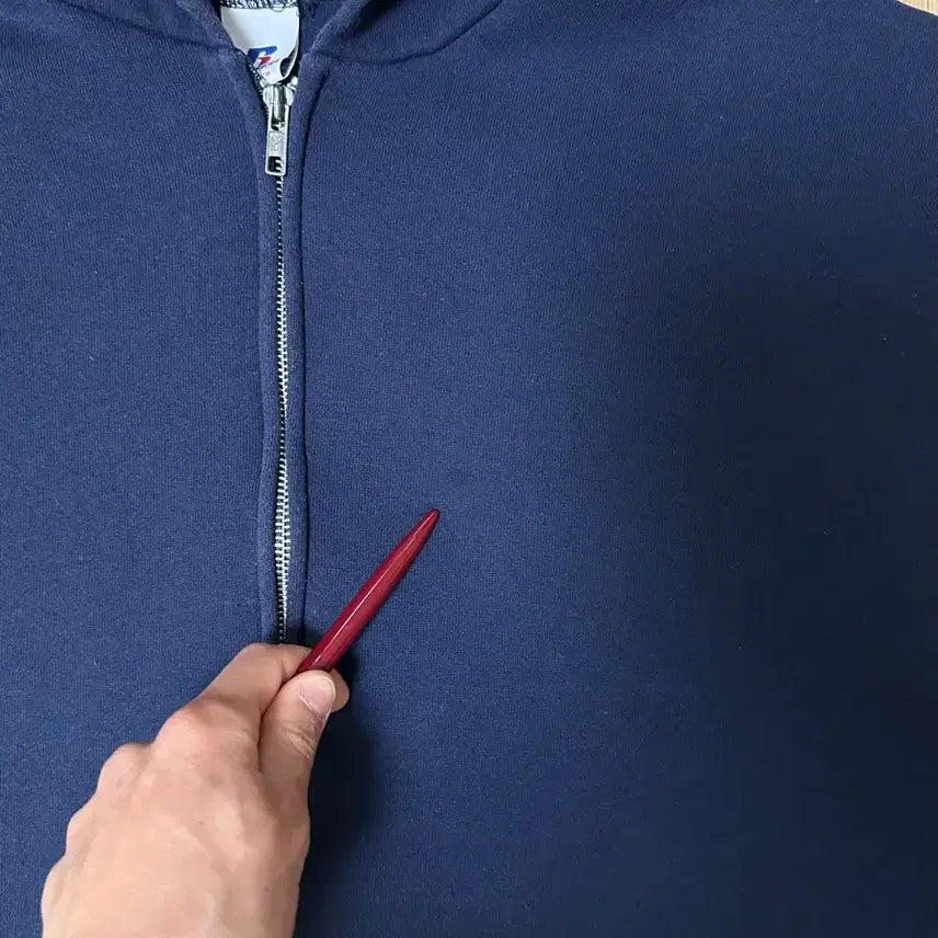 [BUNJANG] Russell Athletic Vintage Navy Hoodie L / 00s 빈티지 러셀 후드집업 네이비 L