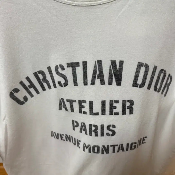 [BUNJANG] Christian Dior Atelier Logo Short Sleeve T-Shirt White M / 디올 아뜰리에 반팔티