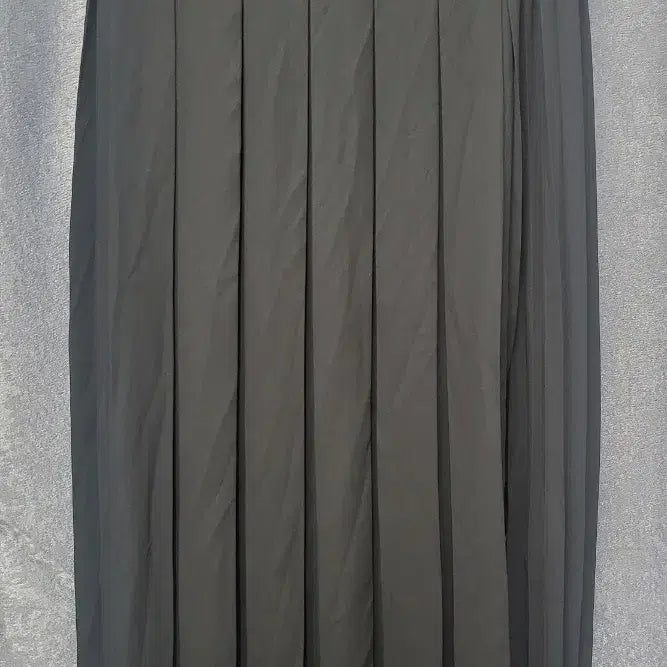 [BUNJANG] Black Wrap Pleated Long Skirt / 블랙 랩 플리츠 롱 스커트 / 뒷밴딩 프리사이즈