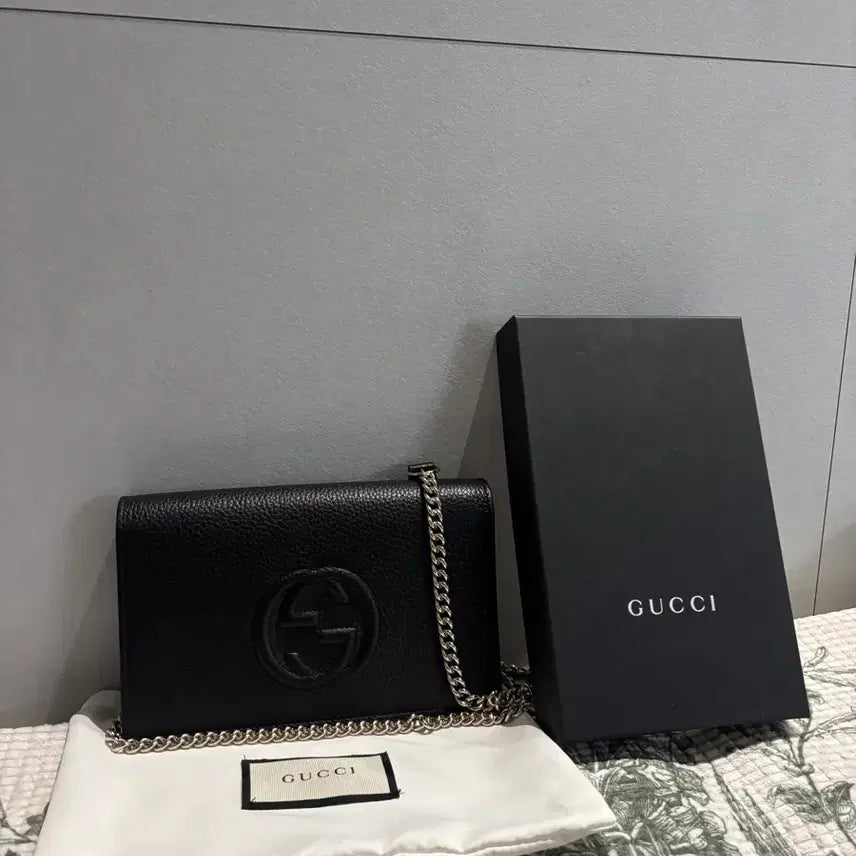 [BUNJANG] Gucci Soho Chain Bag Black / 구찌 소호 체인백 풀박스