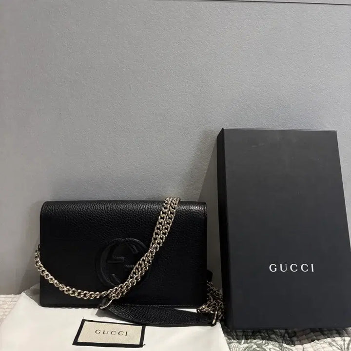 [BUNJANG] Gucci Soho Chain Bag Black / 구찌 소호 체인백 풀박스