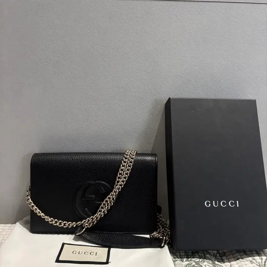 [BUNJANG] Gucci Soho Chain Bag Black / 구찌 소호 체인백 풀박스