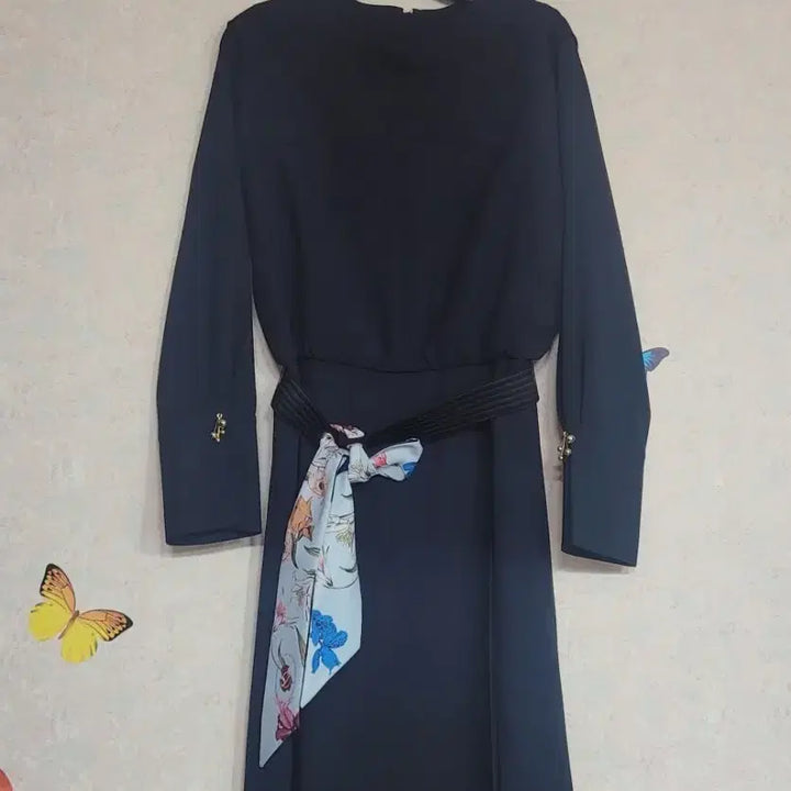 [BUNJANG] Deuel Scarf Ribbon Dress / 듀엘 스카프 리본 원피스