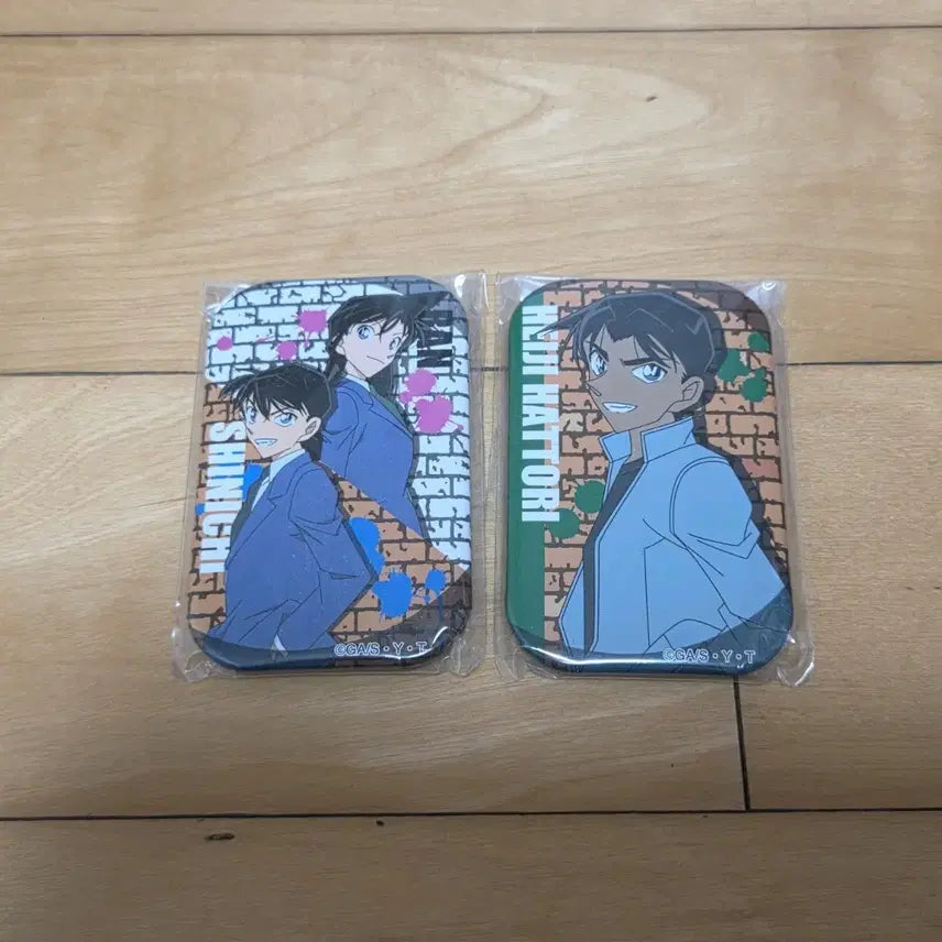[BUNJANG] Detective Conan Can Badge Set (Shinran, Heiji) / 명탐정코난 캔뱃지(신란, 헤이지) 세트