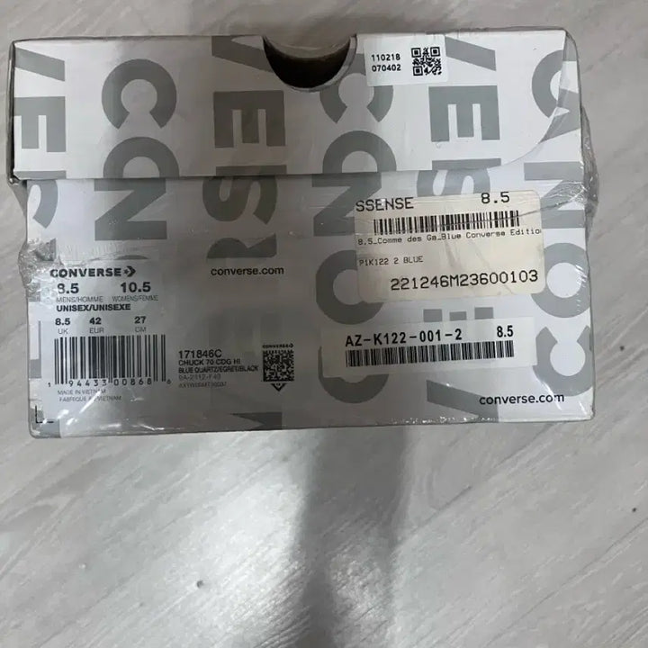 [BUNJANG] Comme des Garcons Converse Chuck Taylor Sneakers / 꼼데가르송 척테일러 컨버스 미개봉새제품 us8.5