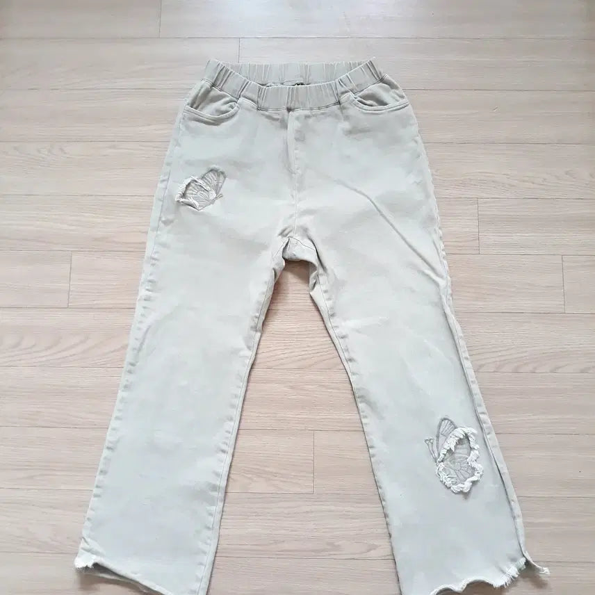 [SOLD OUT] 바지 면스판 밴딩 세미부츠컷 팬츠 2벌 일괄
