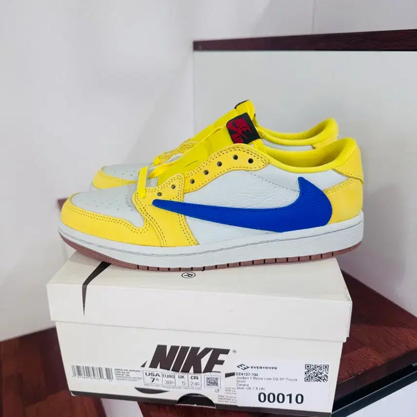 [BUNJANG] Nike Air Jordan 1 Low Travis Scott Canary Sneakers / 나이키 에어 조던1 로우 트래비스 스캇 카나리