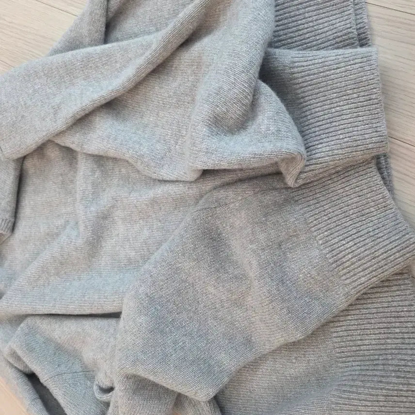 [BUNJANG] Steadyeverywhere Cozy Wool Cashmere V-Neck Knit (Beige Grey) / (3)스테디에브리웨어 코지 울 캐시미어 브이넥 니트 (베이지 그레이)