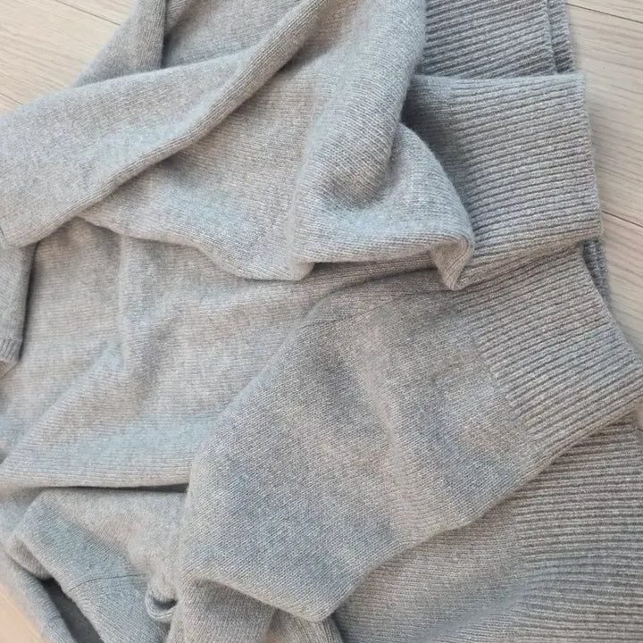 [BUNJANG] Steadyeverywhere Cozy Wool Cashmere V-Neck Knit (Beige Grey) / (3)스테디에브리웨어 코지 울 캐시미어 브이넥 니트 (베이지 그레이)