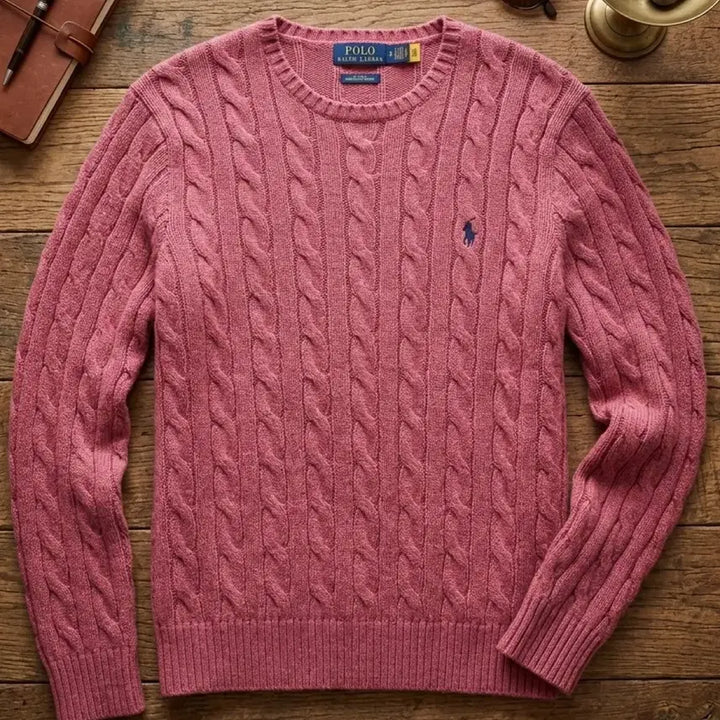 [BUNJANG] Polo Ralph Lauren Cable Knit Sweater / 폴로 랄프로렌 케이블 니트 핑크