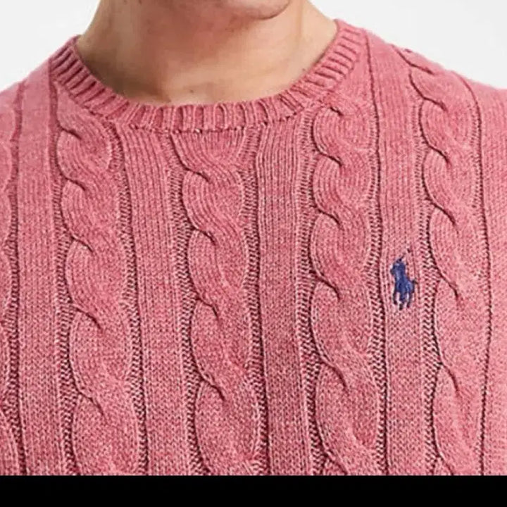 [BUNJANG] Polo Ralph Lauren Cable Knit Sweater / 폴로 랄프로렌 케이블 니트 핑크