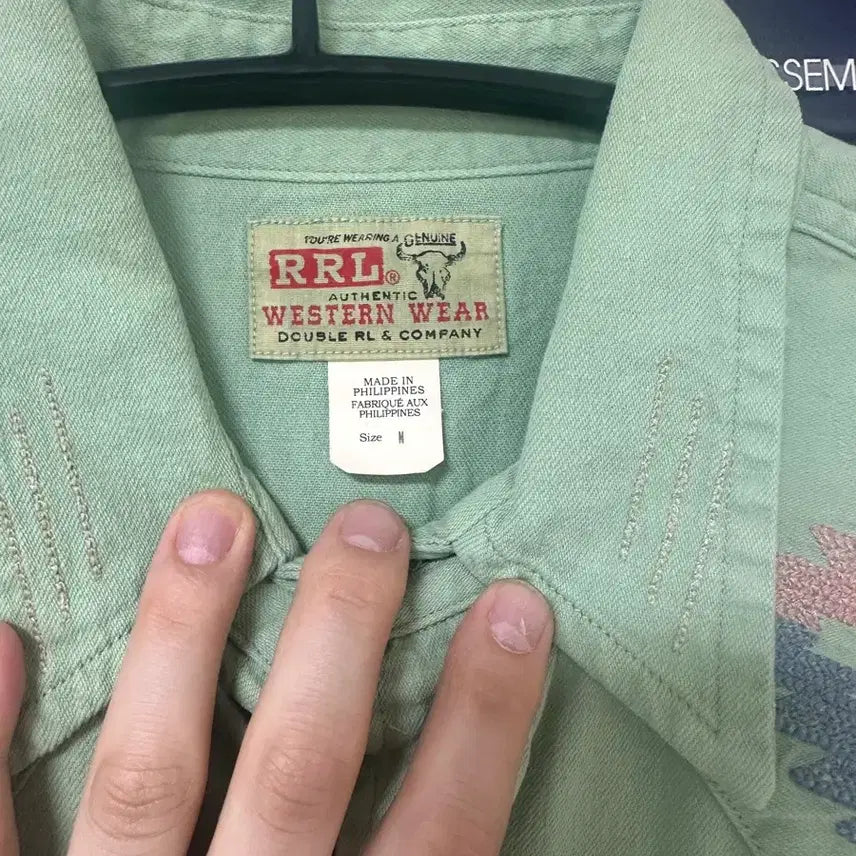 [SOLD OUT] RRL 자수 웨스턴 셔츠 M