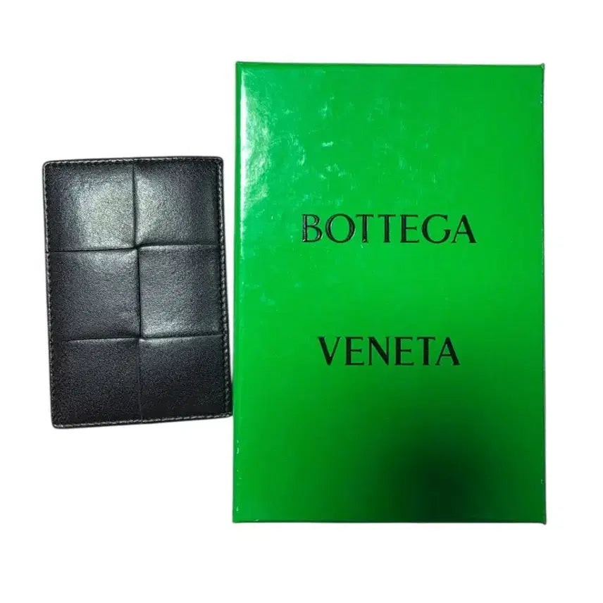 [BUNJANG] Bottega Veneta Cassette Card Case Black Lambskin / 보테가 베네타 카세트 카드 케이스 블랙 (풀구성)