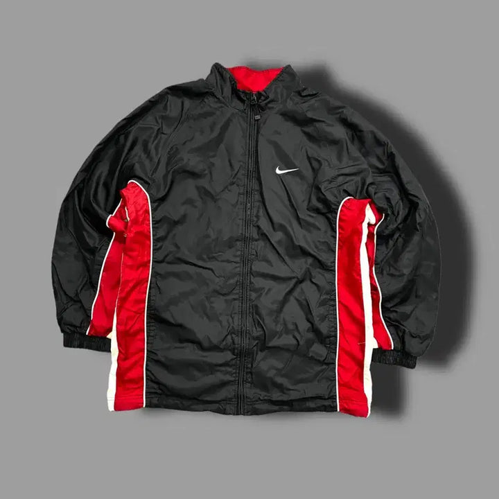 [SOLD OUT] 나이키 올드스쿨 블랙 레드 바람막이 L