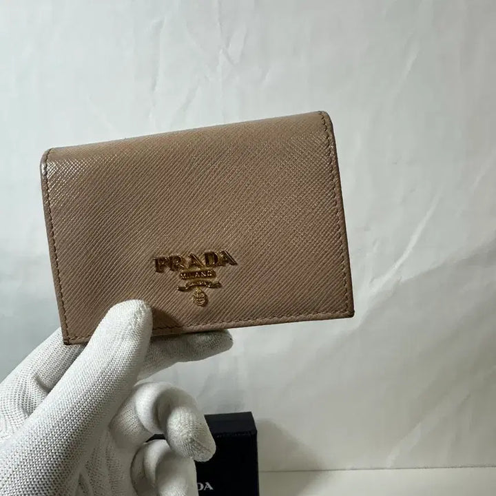 [BUNJANG] Prada Saffiano Business Card Holder Pink Beige / 프라다 사피아노 명함지갑 핑크베이지 (OS)