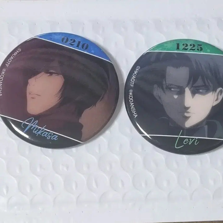 [BUNJANG] Attack on Titan Levi &amp; Mikasa Badge Bundle / 진격의 거인 리바이 미카사 뱃지 일괄