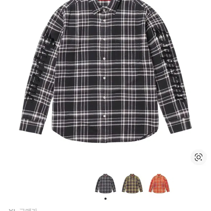 [BUNJANG] Supreme 25SS Flannel Shirt Black XL / 슈프림 25ss 플란넬 셔츠 블랙 XL
