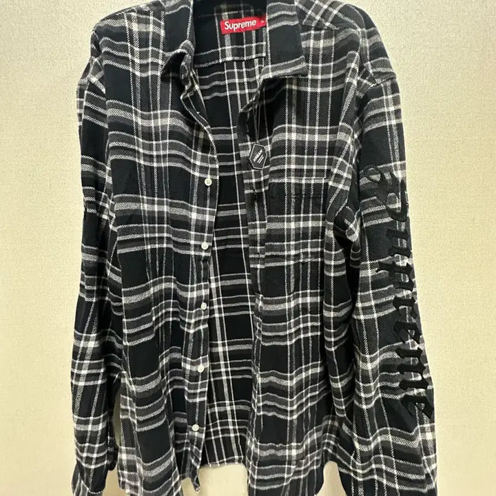 [BUNJANG] Supreme 25SS Flannel Shirt Black XL / 슈프림 25ss 플란넬 셔츠 블랙 XL