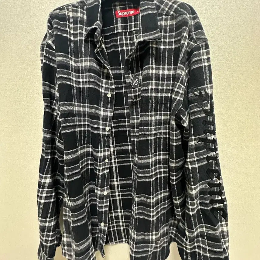 [BUNJANG] Supreme 25SS Flannel Shirt Black XL / 슈프림 25ss 플란넬 셔츠 블랙 XL
