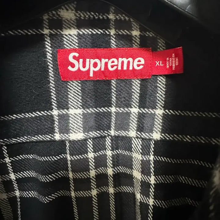 [BUNJANG] Supreme 25SS Flannel Shirt Black XL / 슈프림 25ss 플란넬 셔츠 블랙 XL