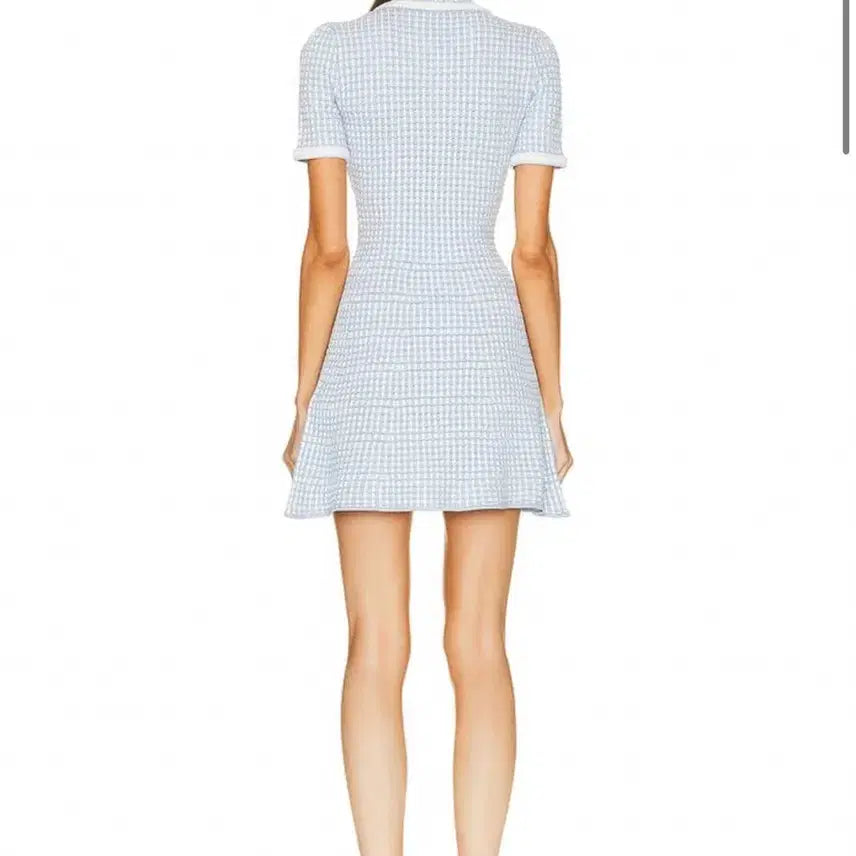 [BUNJANG] Self-Portrait Knitted Mini Dress / self-portrait 셀프포트레이트 블루 니트 미니 드레스