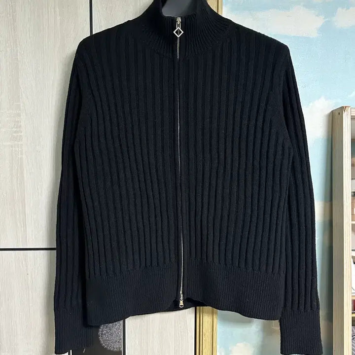 [BUNJANG] (L) 세비지 Knit Zip Up - Black / (L) 세비지 Knit Zip Up - Black