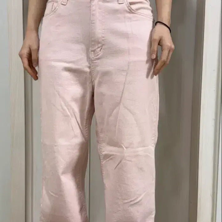 [BUNJANG] Mini Poe Strawberry Milk Pink Wide Pants M / 미니포에 제작 딸기우유 핑크 와이드 팬츠 M 교신가능