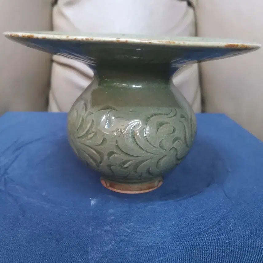 [BUNJANG] Yuan Dynasty Celadon Porcelain Bowl / 원대기물/용천청자.타구.