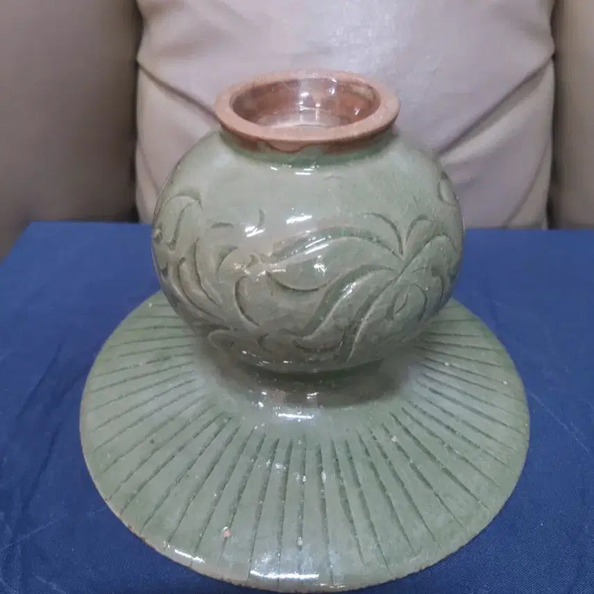 [BUNJANG] Yuan Dynasty Celadon Porcelain Bowl / 원대기물/용천청자.타구.