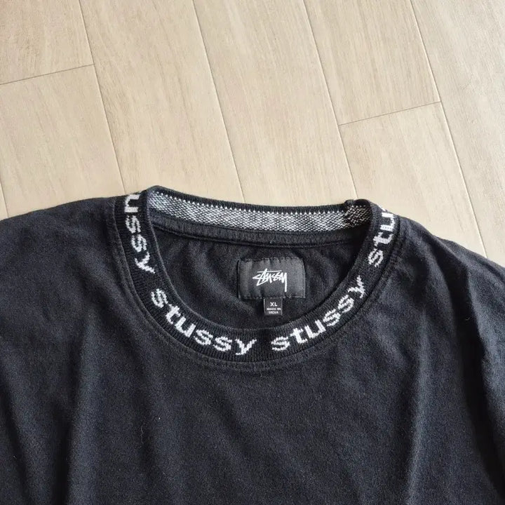 [BUNJANG] Stussy Black Neck Logo Long Sleeve XL / 스투시 블랙 넥 로고 롱슬리브 XL