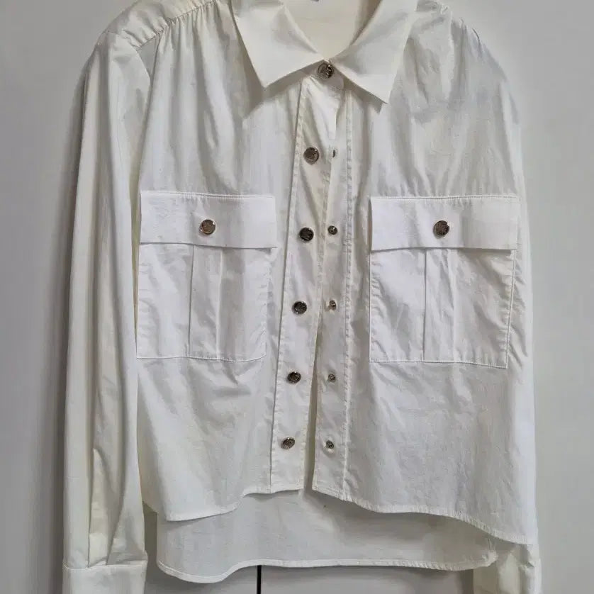 [BUNJANG] Maje Gold Button Shirt Size 1 / 마쥬 금장 단주 셔츠 1사이즈