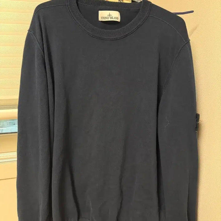 [BUNJANG] Stone Island Navy Knit Sweater / {A+/XXL} 25ss 스톤아일랜드 네이비 니트 백화점판