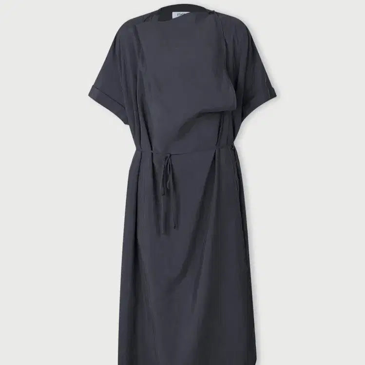 [BUNJANG] ETHOS Draped Silhouette Dress Charcoal / 새상품) 에토스(ETHOS) 드레이프드 실루엣 드레스
