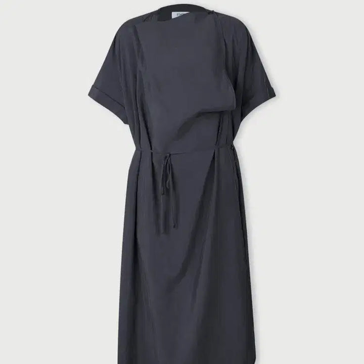 [BUNJANG] ETHOS Draped Silhouette Dress Charcoal / 새상품) 에토스(ETHOS) 드레이프드 실루엣 드레스