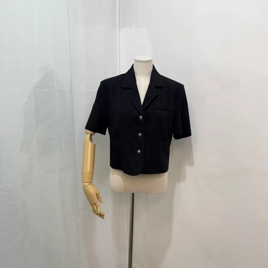 [BUNJANG] Black Short Sleeve Tweed Jacket / 블랙 반팔트위드자켓 하객룩 여름하객룩 4420