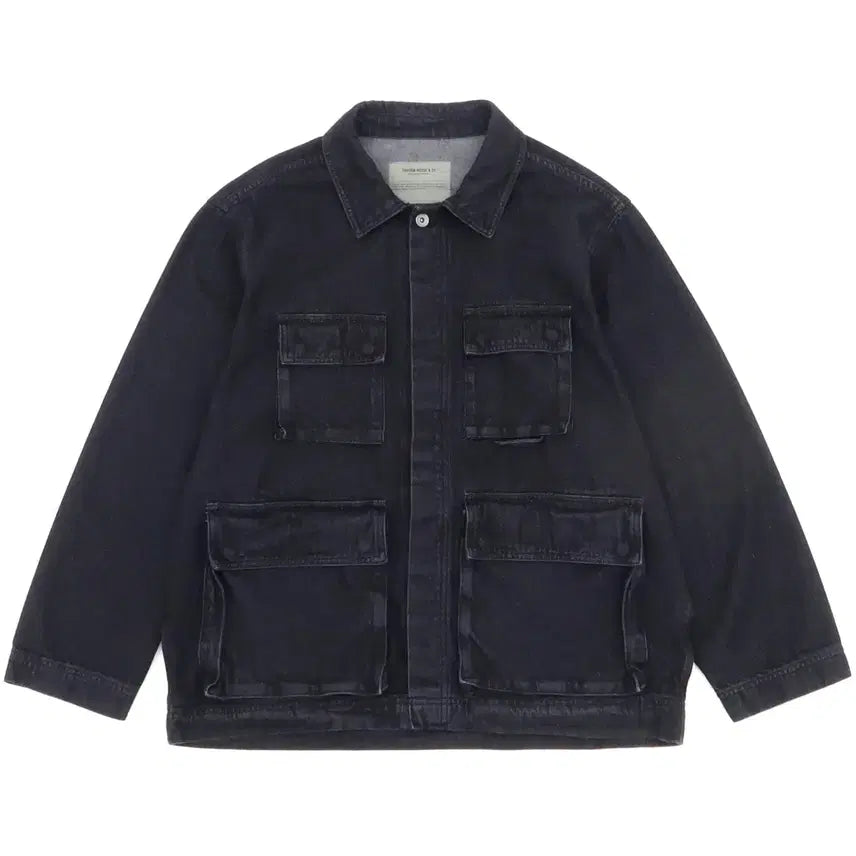 [BUNJANG] Uniform Bridge Denim BDU Black Washed Jacket / [L유니폼브릿지 데님 bdu 블랙워시드 자켓