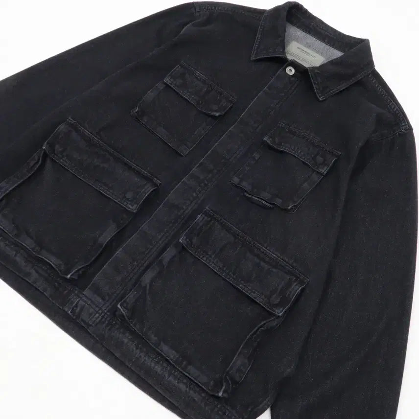 [BUNJANG] Uniform Bridge Denim BDU Black Washed Jacket / [L유니폼브릿지 데님 bdu 블랙워시드 자켓