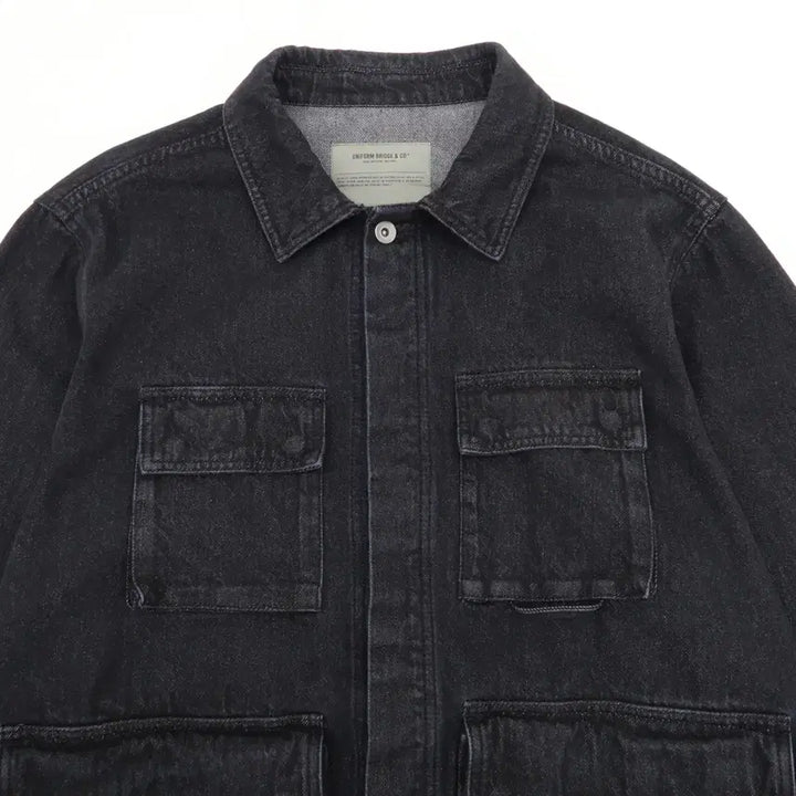 [BUNJANG] Uniform Bridge Denim BDU Black Washed Jacket / [L유니폼브릿지 데님 bdu 블랙워시드 자켓