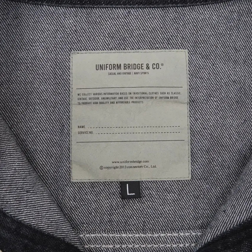 [BUNJANG] Uniform Bridge Denim BDU Black Washed Jacket / [L유니폼브릿지 데님 bdu 블랙워시드 자켓