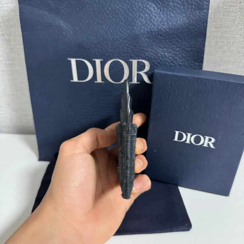 [BUNJANG] Dior Oblique Card Holder Black / [새상품급/당일배송] 디올 오블리크 카드지갑 블랙